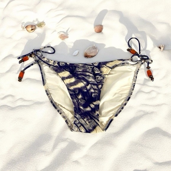 Vix Other - VIX Full Bikini Bottom Naomi Sz L Tie-Side Swimwear By Paula Hermanny Periwinkle
